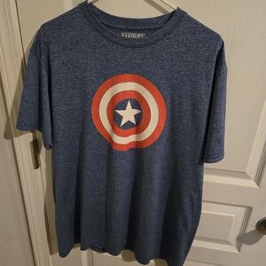 Blue Captain America T-Shirt